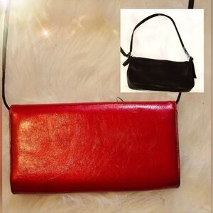 Vintage Bundle✨️( Black Leather MNG MINI BAG & Red Kathie Lee Vin. CROSSBODY